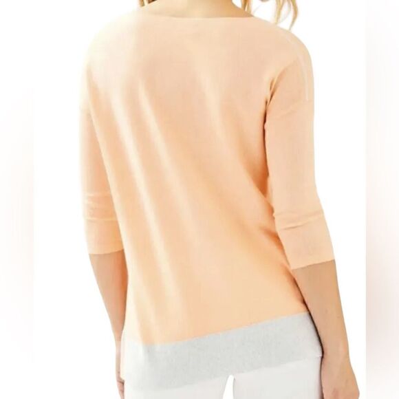 Lilly Pulitzer Peach Flamingo Coolmax Dayna Sweater Size Small - Picture 2 of 14